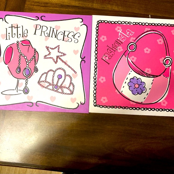 Girls canvas wall art - Picture 1 of 3